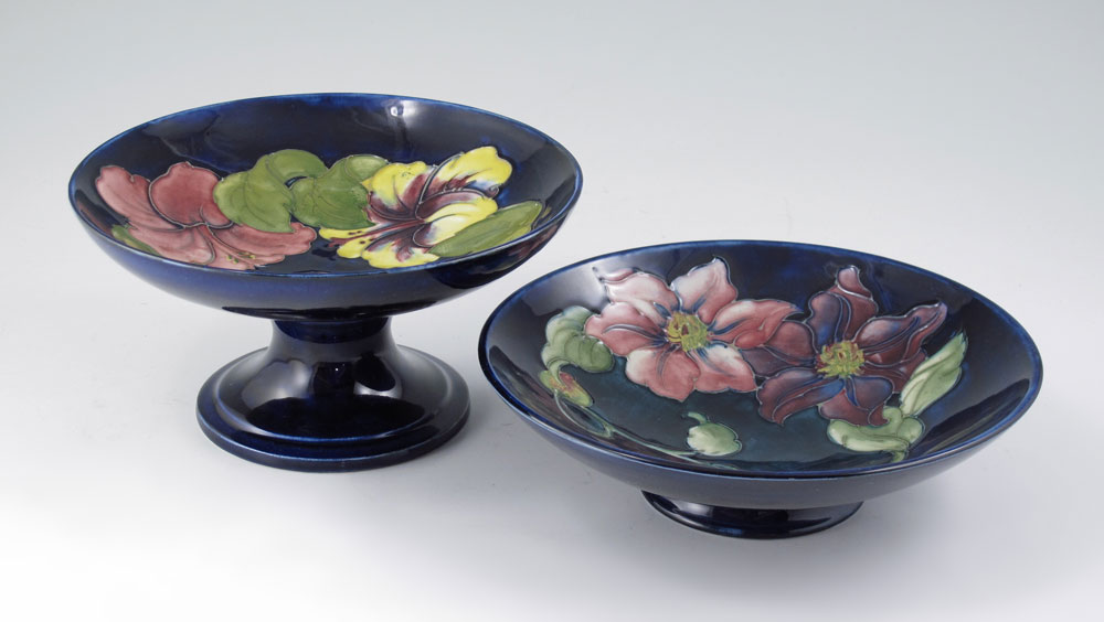 2 PIECE MOORCROFT BOWL & COMPOTE: