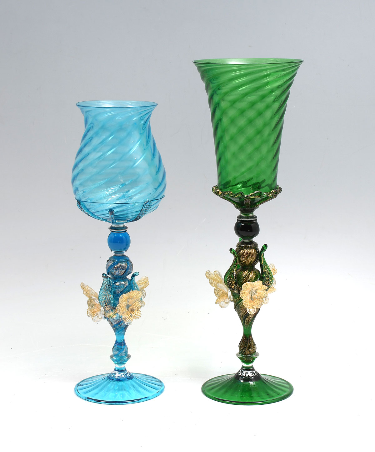 2 PIECE MURANO ART GLASS