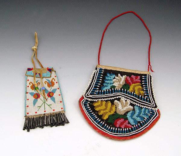 2 PIECE NATIVE AMERICAN BEADED