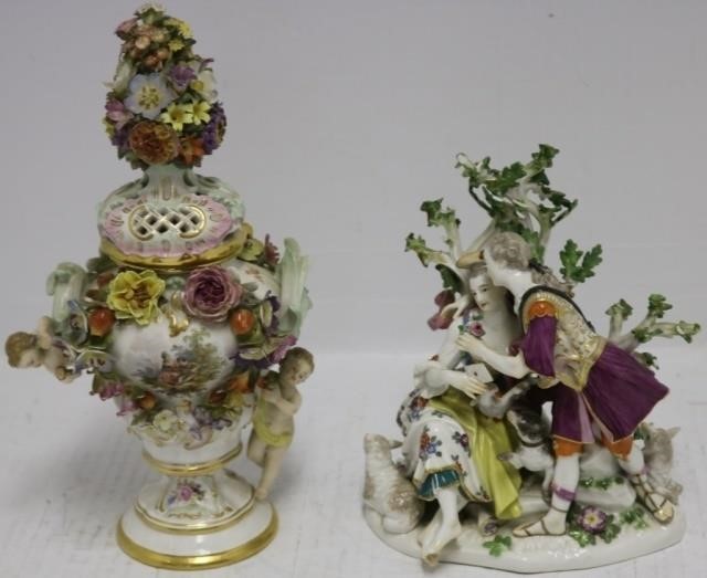 2 PIECE OF LATE 19TH C MEISSEN TO