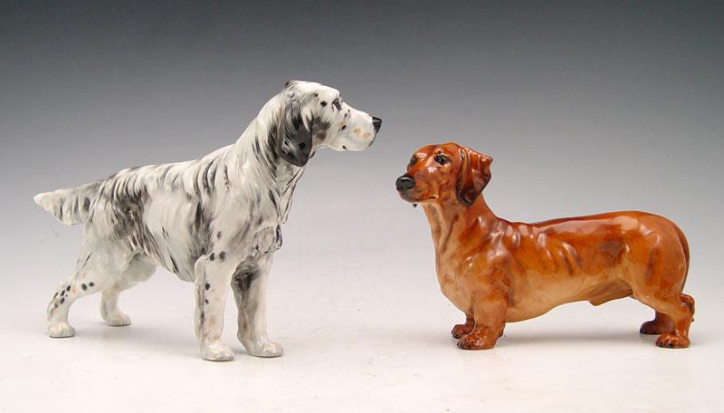 2 PIECE ROYAL DOULTON DACHSHUND &