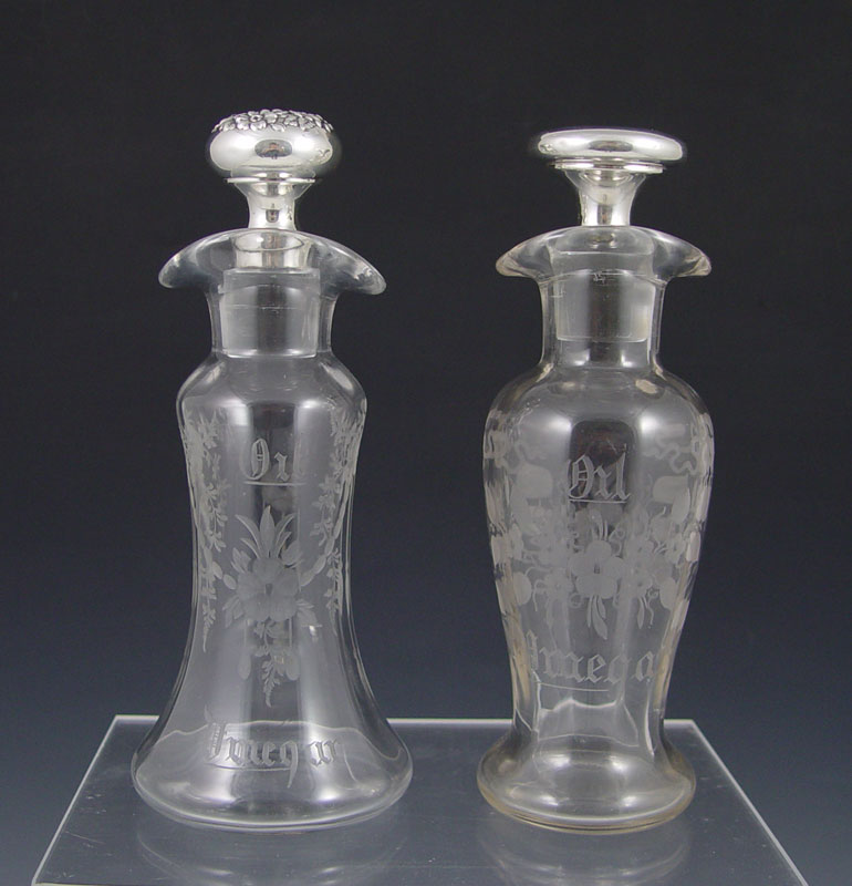 2 PIECE STERLING MOUNTED HAWKES