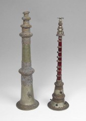 2 PIECE TIBETAN BUDDHIST HORNS