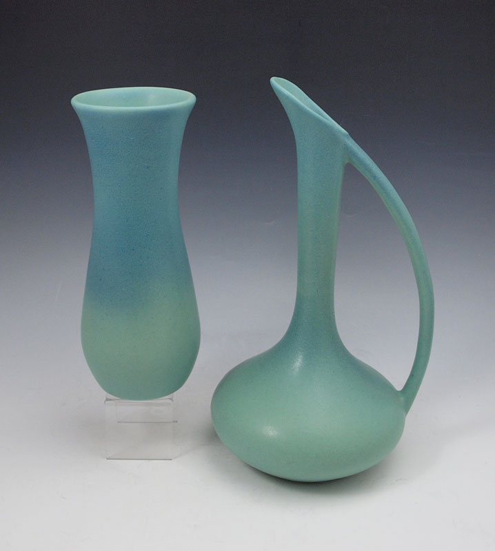 2 PIECE VAN BRIGGLE POTTERY JUG AND