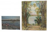 2 PIECE VINTAGE FLORIDA PAINTI
