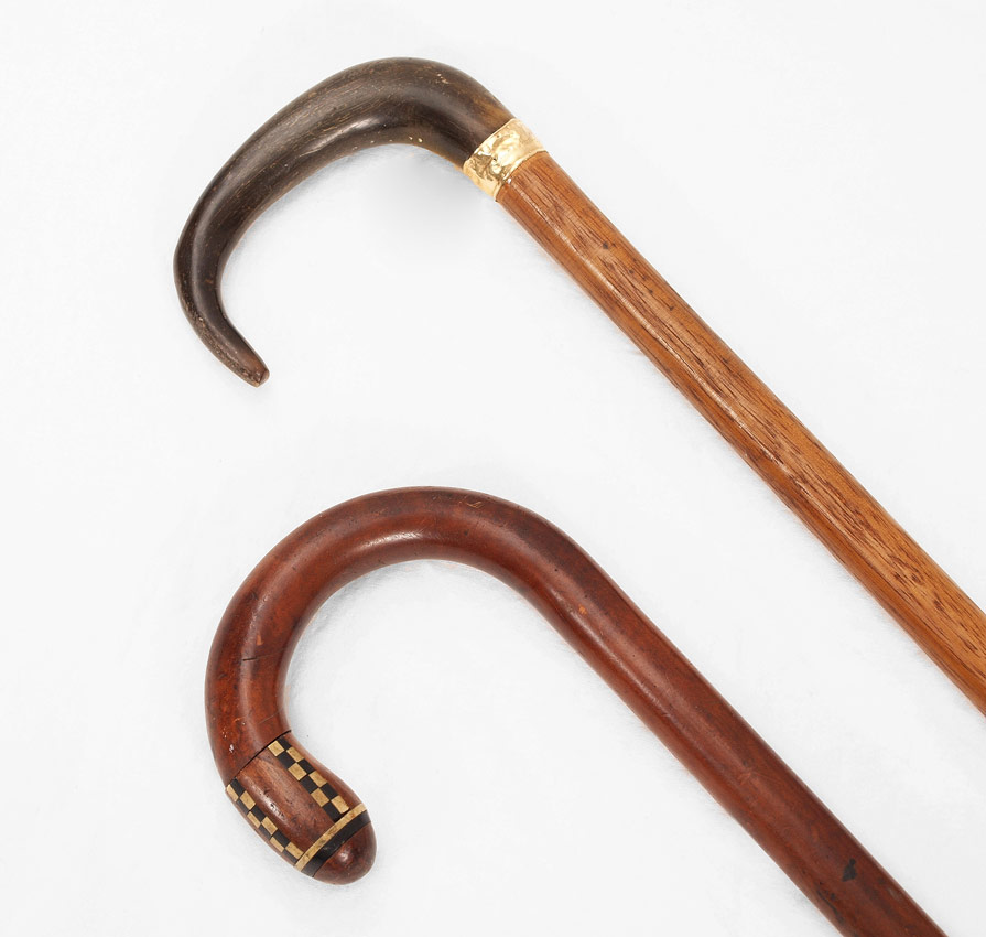 2 PIECE WALKING STICKS / CANES: