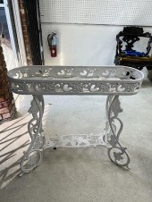 2 PIECE WHITE WROUGHT IRON PAT