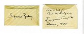 2 pieces.  Cards Signed - Musi
