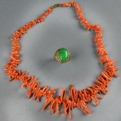 (2) Pieces Chinese Jade & Corr