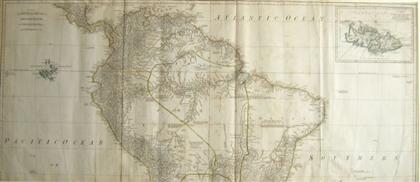 2 pieces.  Engraved Map with