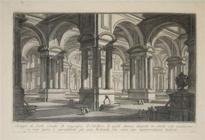 2 pieces.  Etchings. Piranesi,