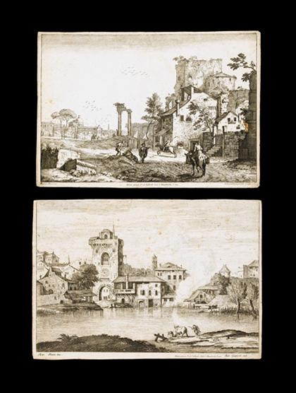2 pieces.  Etchings. Ricci,