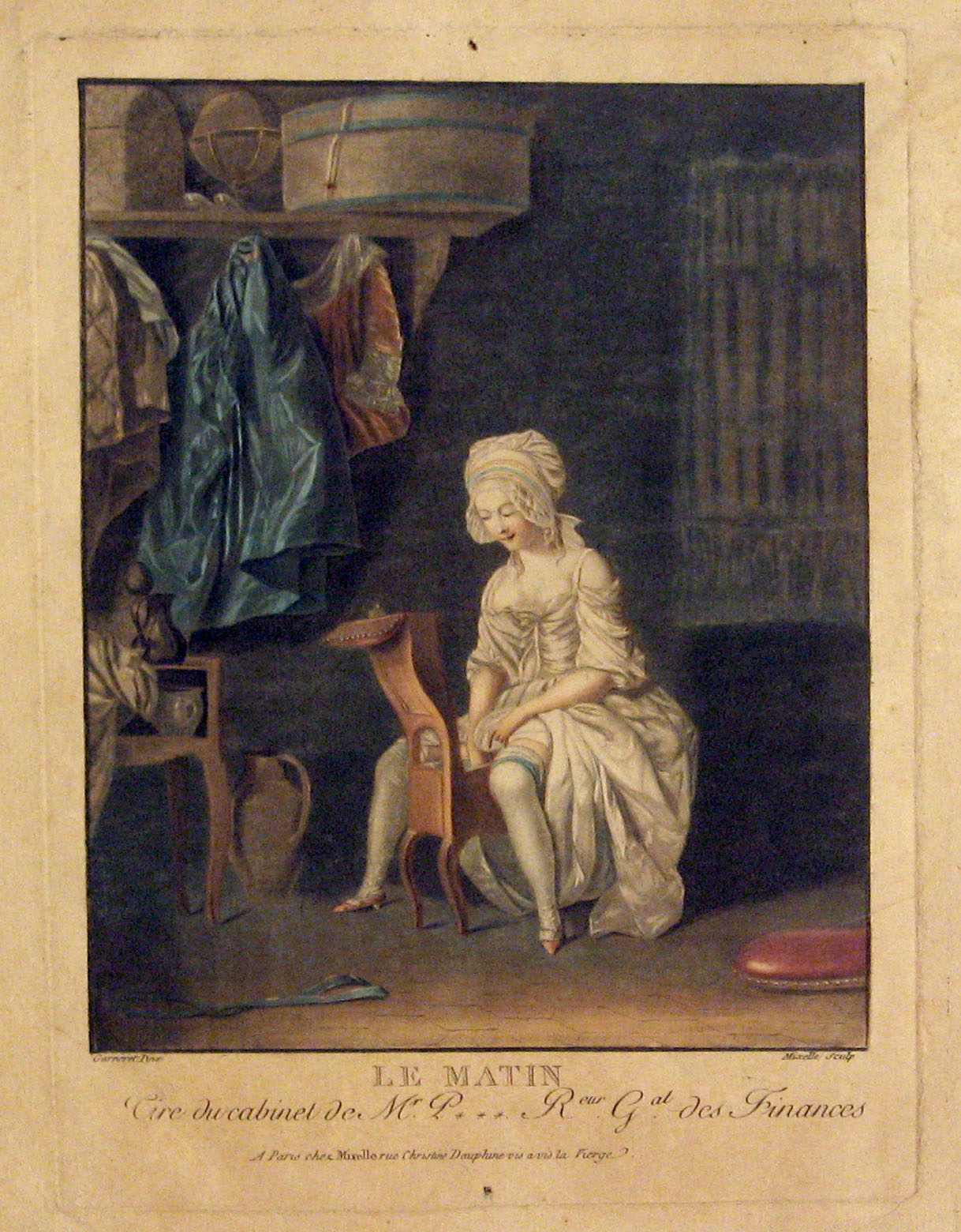 2 pieces.  Hand-Colored Engravings.