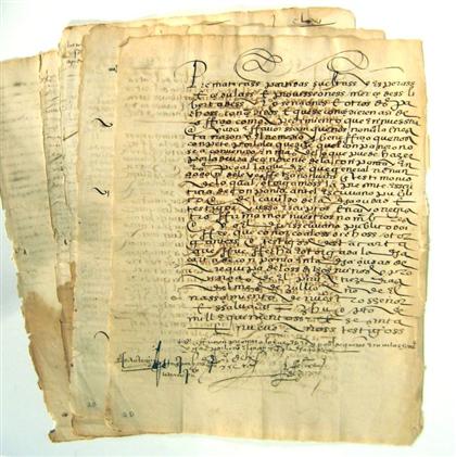 2 pieces.  Manuscript Material -