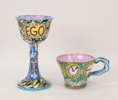 2 PIECES MATT NOLEN ART POTTER