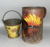 2 PIECES OF ANTIQUE TOLEWARE C