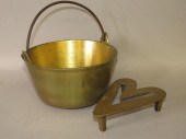 2 PIECES OF CAST BRASS HOUSEHO