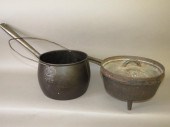 2 PIECES OF CAST IRON COOKWARE