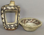 2 PIECES OF DECORATED NATIVE C