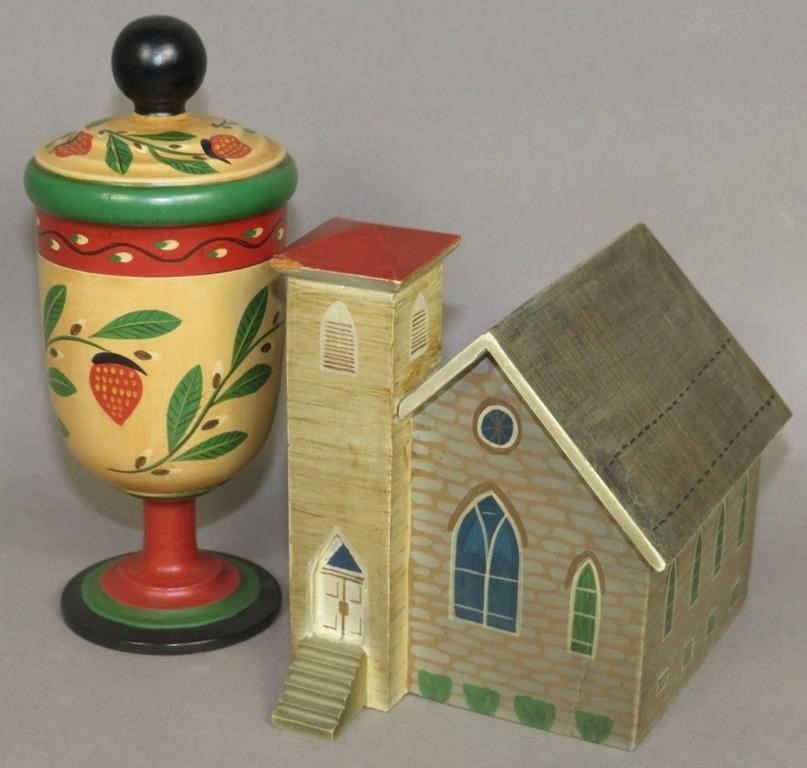 2 PIECES OF DIERWECHTER FOLK ART