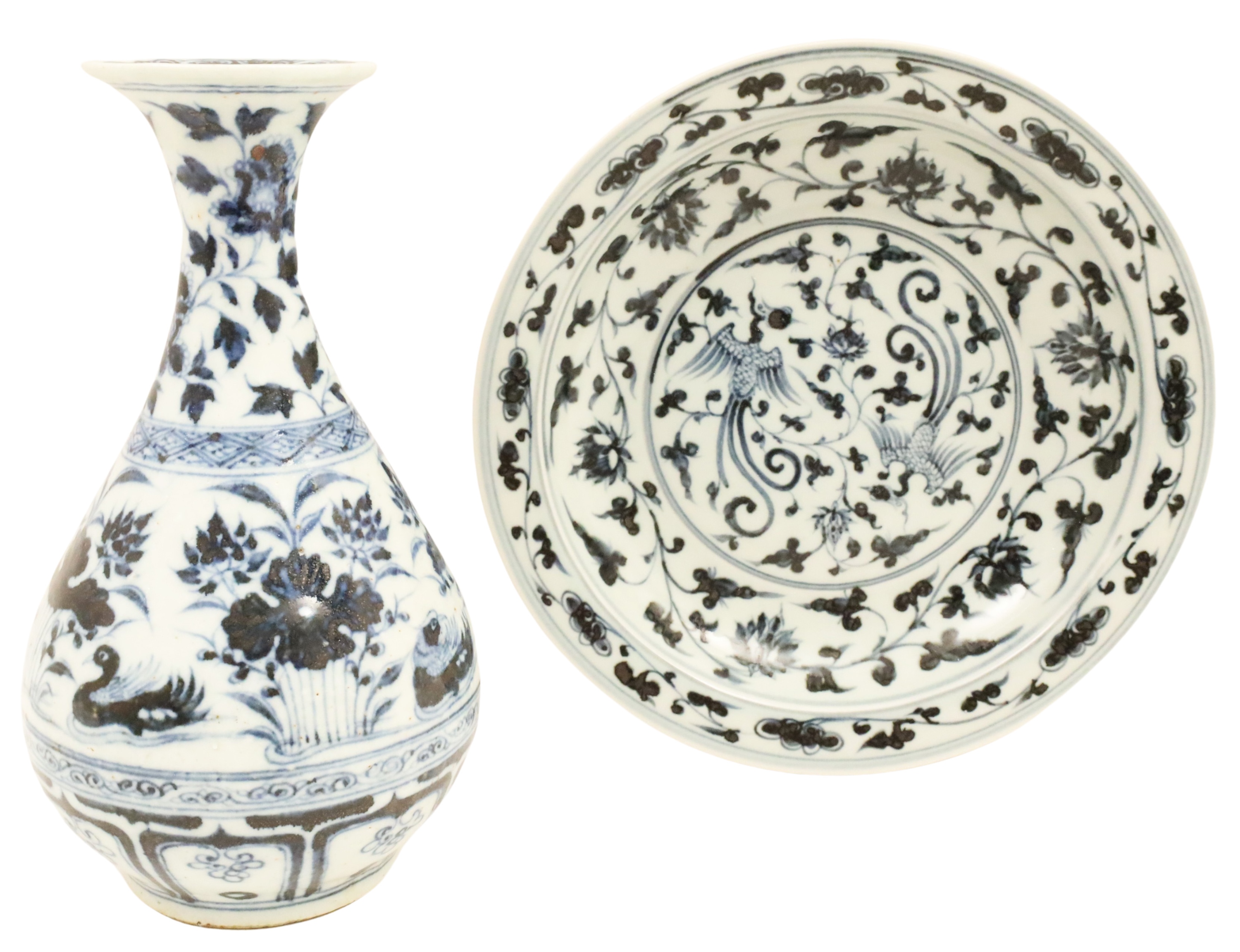 2 PIECES OF EARLY CHINESE BLUE