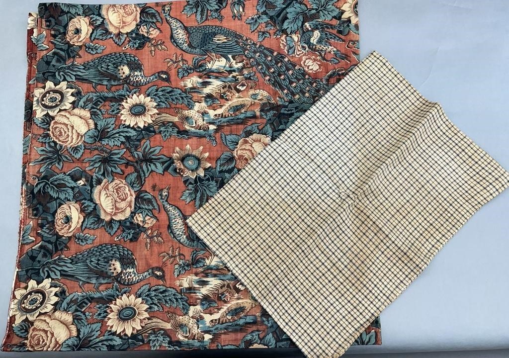 2 PIECES OF FABRIC CA. MID-LATE