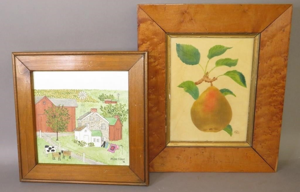 2 PIECES OF FRAMED ARTWORKca.