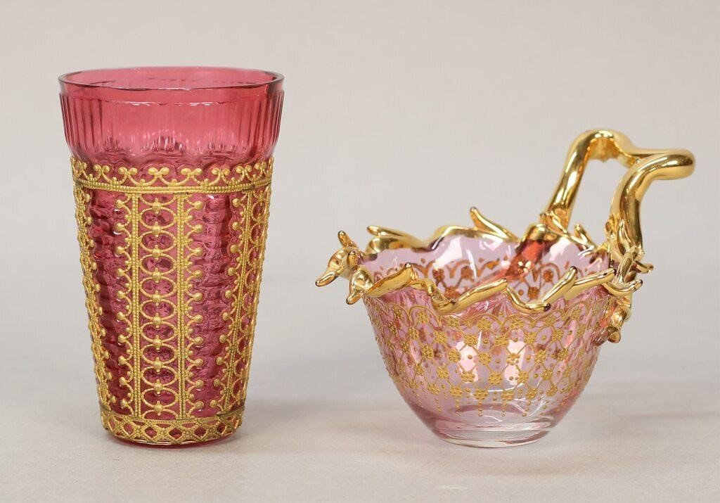 2 PIECES OF MOSER STYLE GLASS2