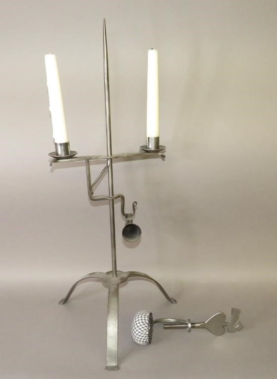 2 PIECES OF REPRODUCTION WROUGHT