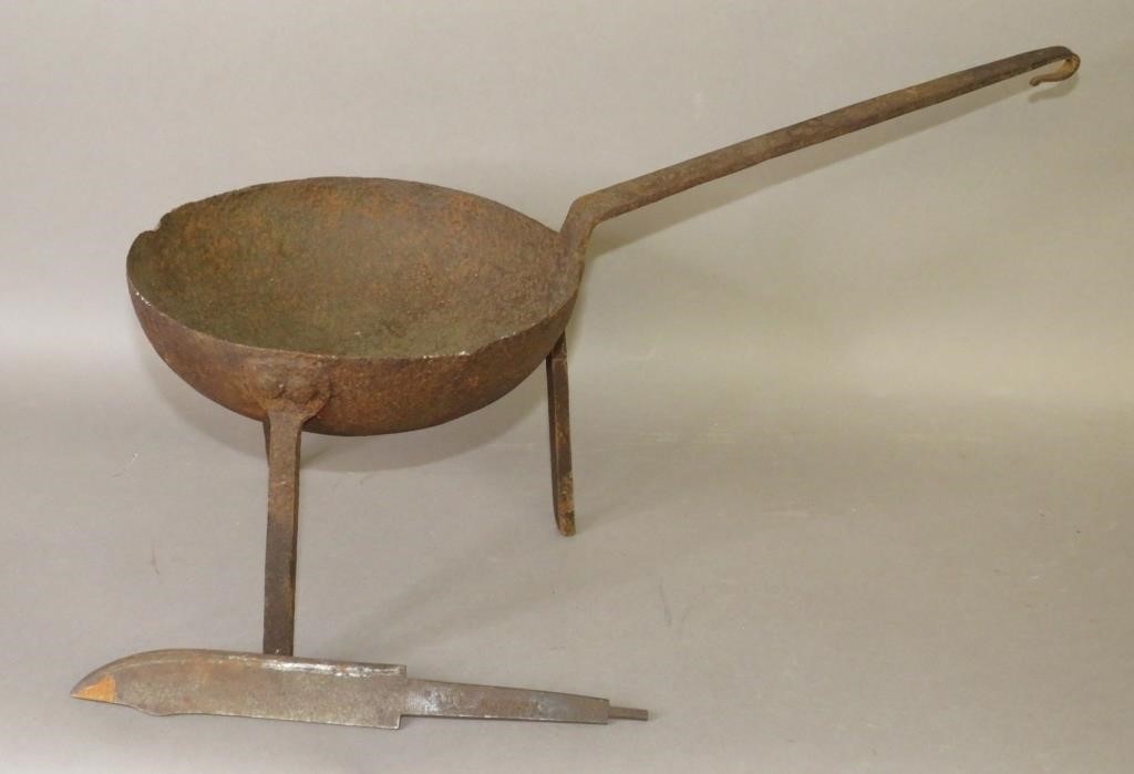 2 PIECES OF SIGNED WROUGHT IRON