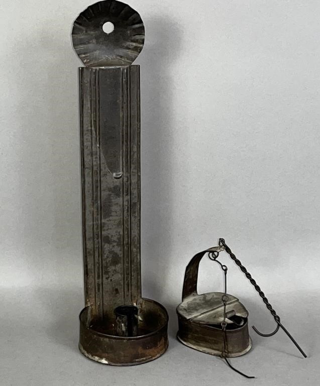2 PIECES OF TINWARE CA. EARLY-MID