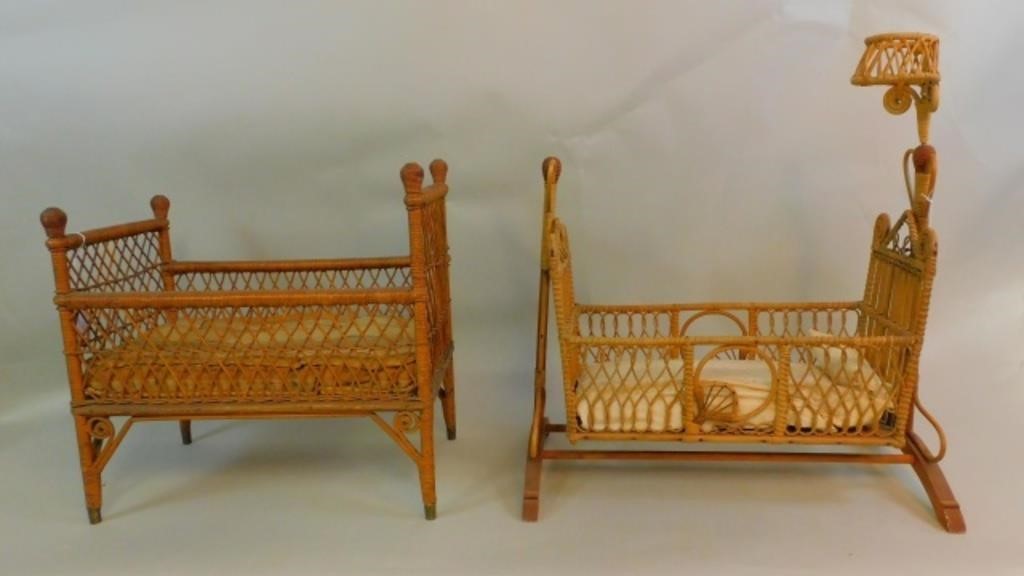 (2) PIECES OF VICTORIAN WICKER DOLL