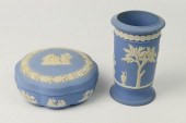 2 PIECES OF WEDGWOOD LIGHT BLU