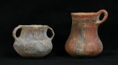2 PIECES PRE-COLUMBIAN POTTERY