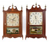 (2) PILLAR AND SCROLL CLOCKS B