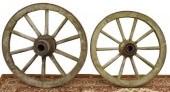 (2) PINE & PATINATED METAL SPO