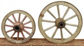 (2) PINE & PATINATED METAL SPO