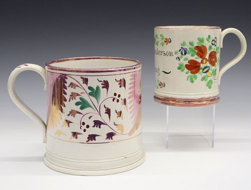 2 PINK LUSTRE MUGSTwo 19th