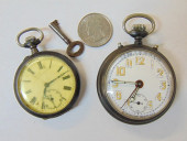 (2) POCKET WATCHES. 800 SILVER