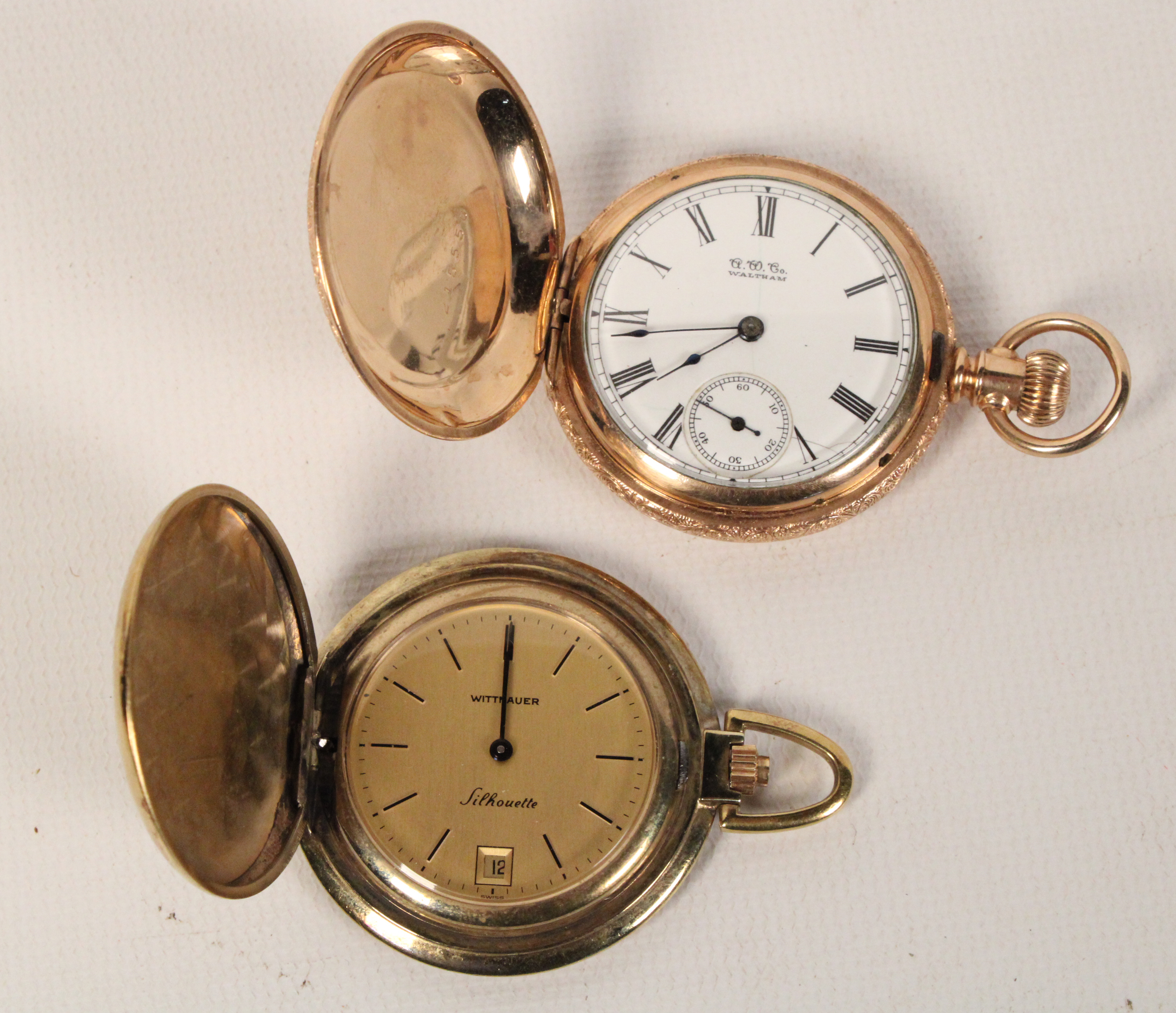 2 POCKET WATCHES, WALTHAM AND