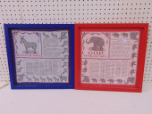 2 POLITICAL HANDKERCHIEFS, REP