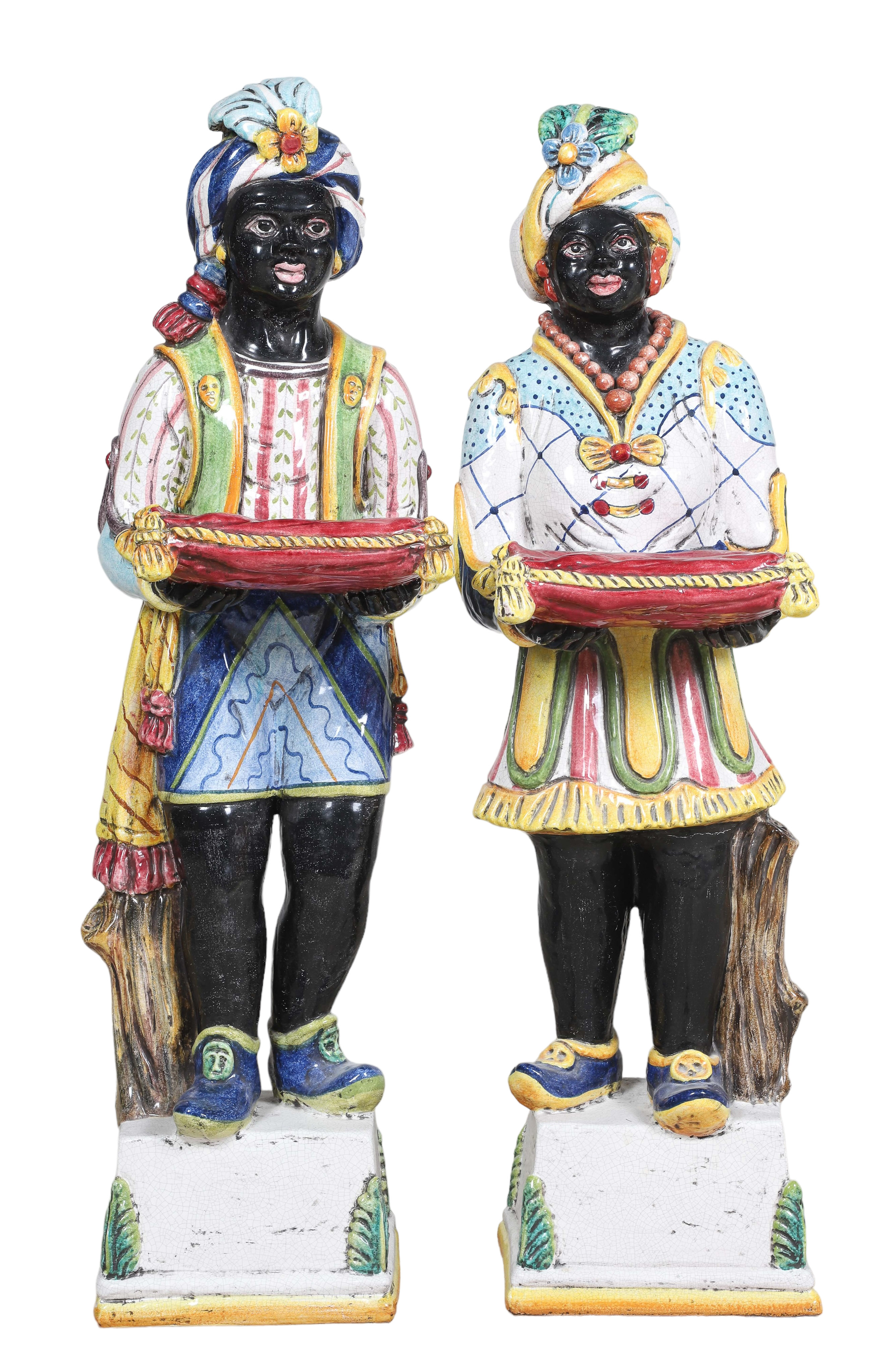 (2) Polychrome decorated pottery