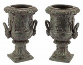 (2) POMPEIIAN STYLE PATINATED