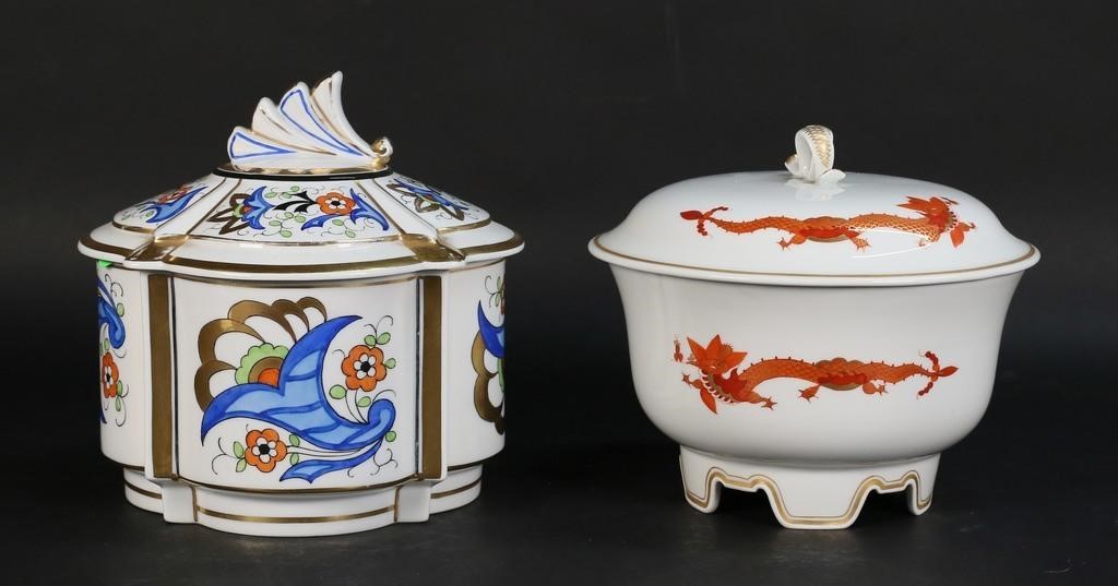 2 PORCELAIN BOXES MEISSEN &
