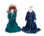 2 PORCELAIN DOLLS 23" ARMAND M