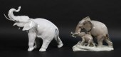 2 PORCELAIN ELEPHANTS ROYAL DU