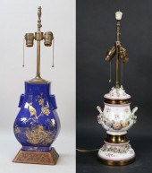 2 PORCELAIN LAMPS2 porcelain l