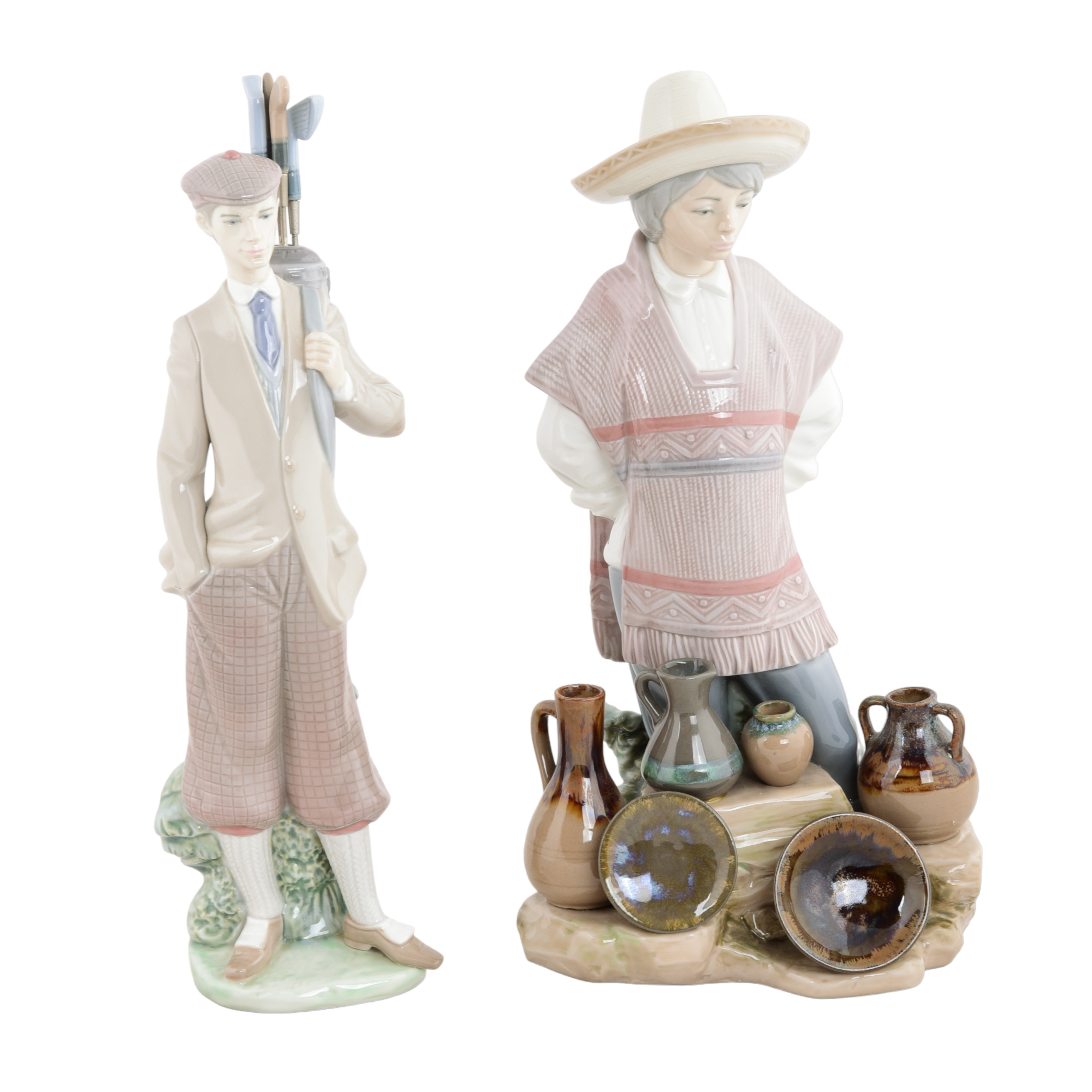(2) Porcelain Lladro figurines to
