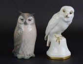 2 PORCELAIN OWL FIGURINES2 por