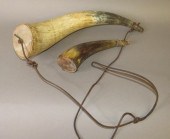 2 POWDER HORNSca. late 19th-20